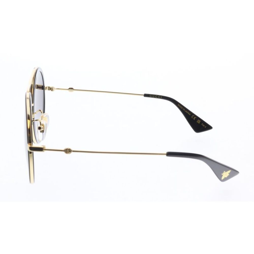 Gucci GG0061S-001 Vintage-Inspired Round Gold Sunglasses - Picture 3 of 5